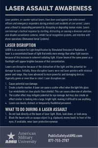 Laser Assault Awareness card